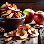 homemade apple chips with cinnamon
