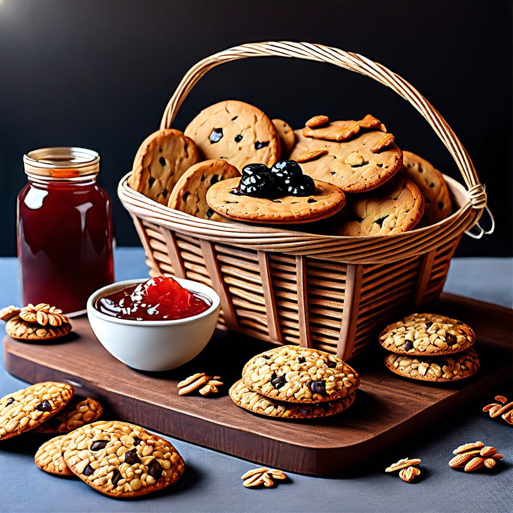 homemade snack basket homemade cookies granola and preserves