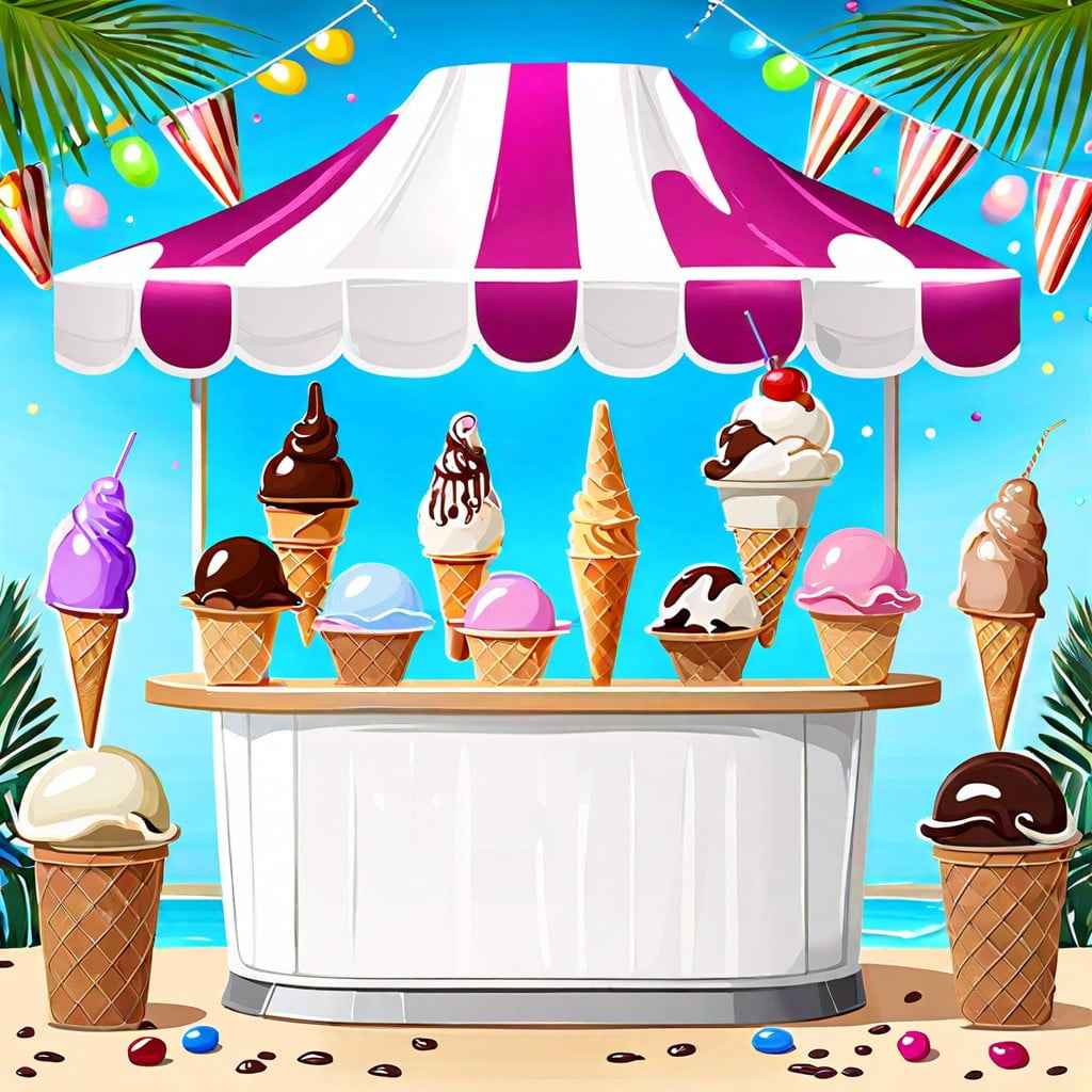 ice cream sundae booth