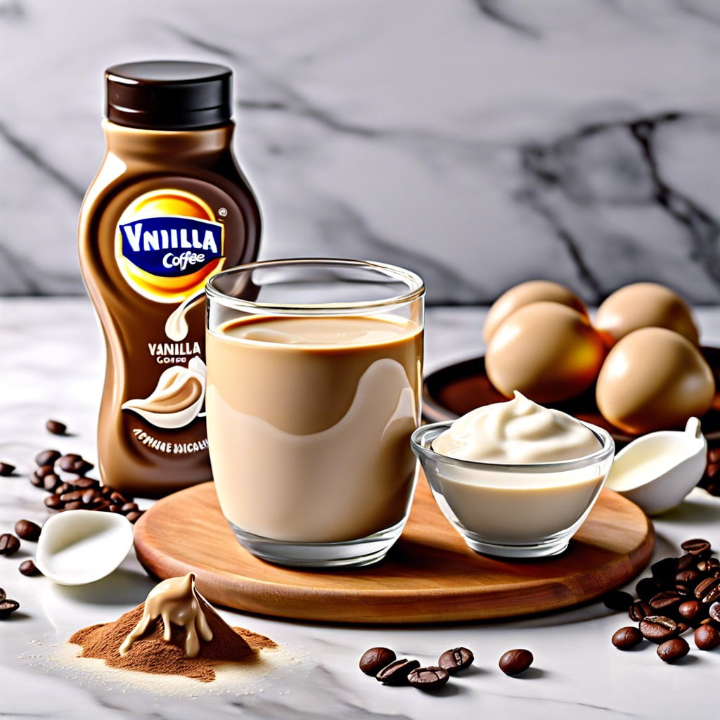 ingredients for vanilla coffee creamer