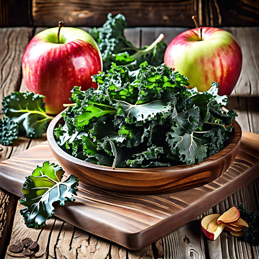 kale and apple chips
