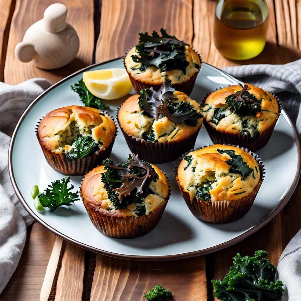 kale and seaweed savory muffins