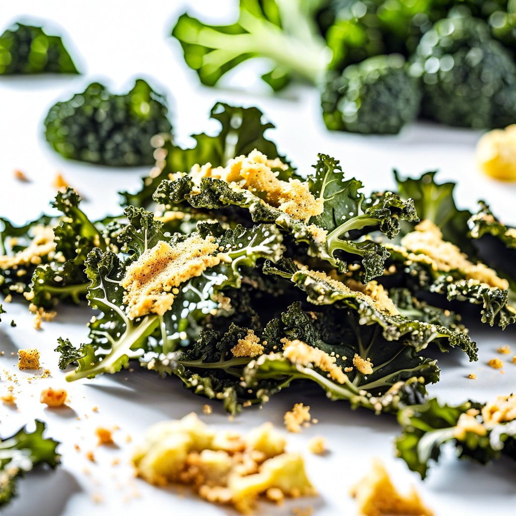 kale chips baked with nutritional yeast