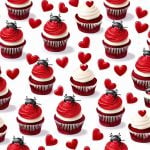 love bug cupcakes red velvet cupcakes with heart sprinkles