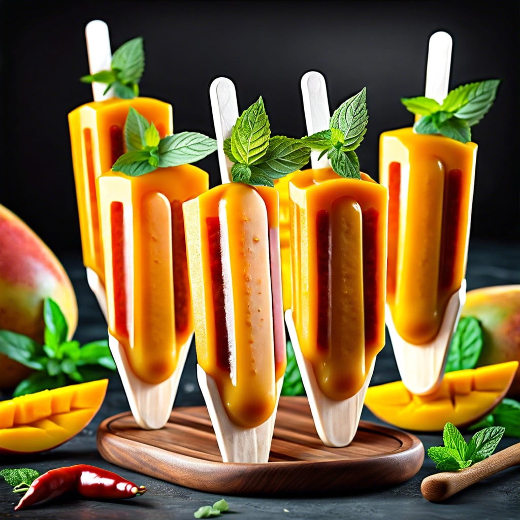 mango chili popsicles for a sweet and spicy treat