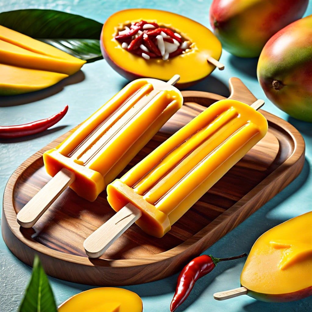 mango chili popsicles