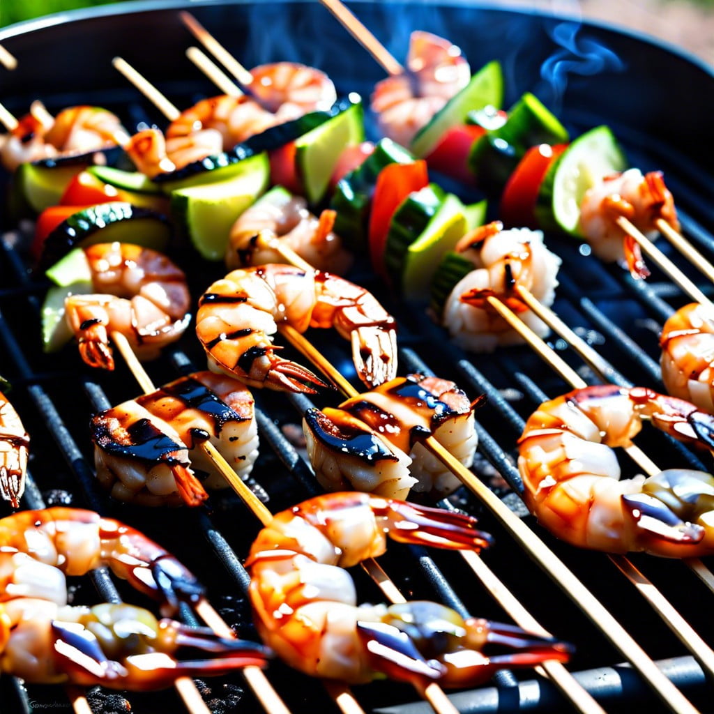 marinated shrimp skewers