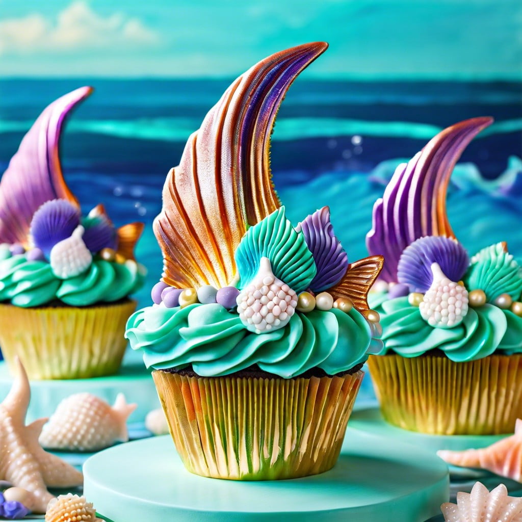 mermaid tail cupcakes