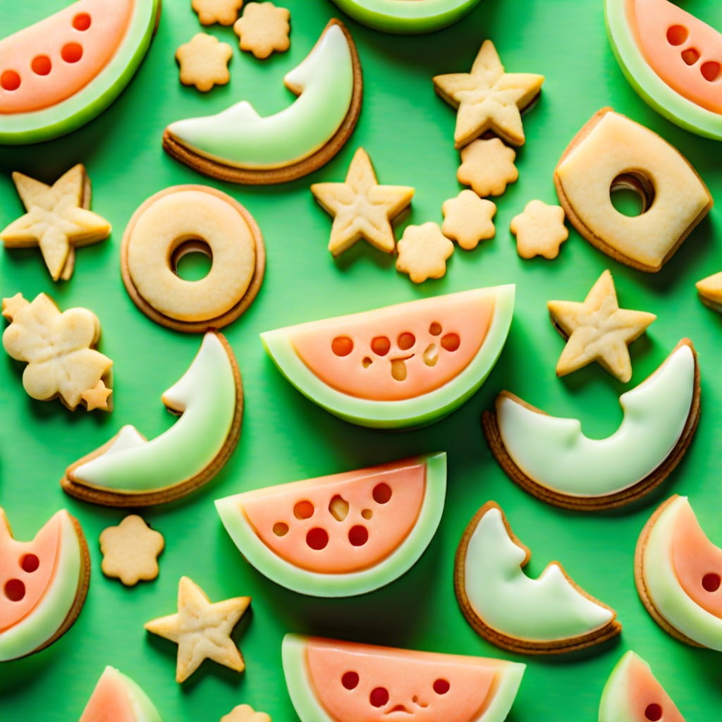mini cookie cutters to create cute shapes out of melon