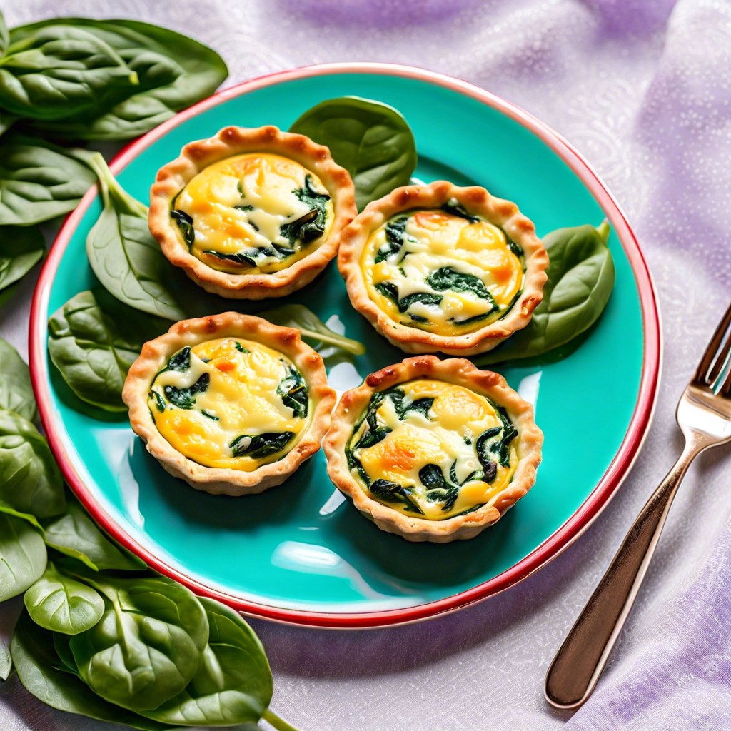 mini quiches with spinach and cheese