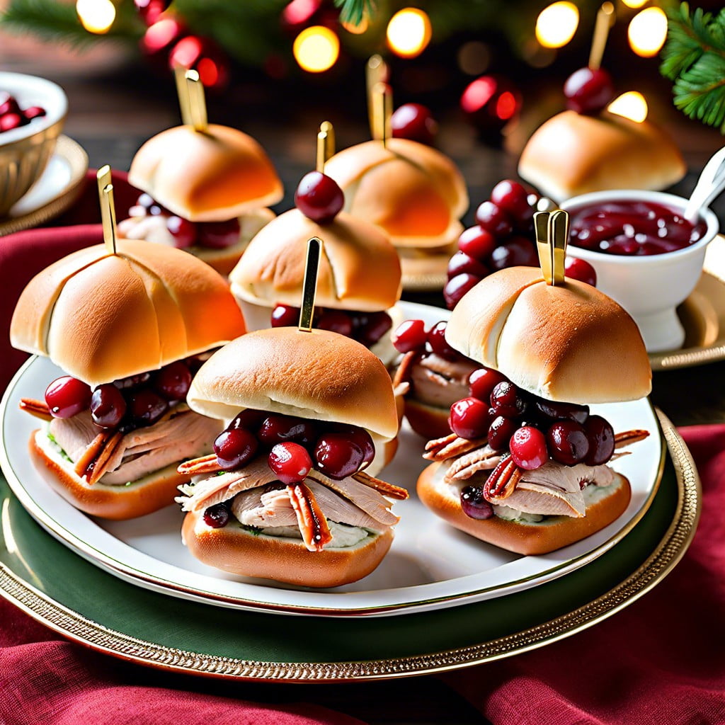 mini turkey and cranberry sliders