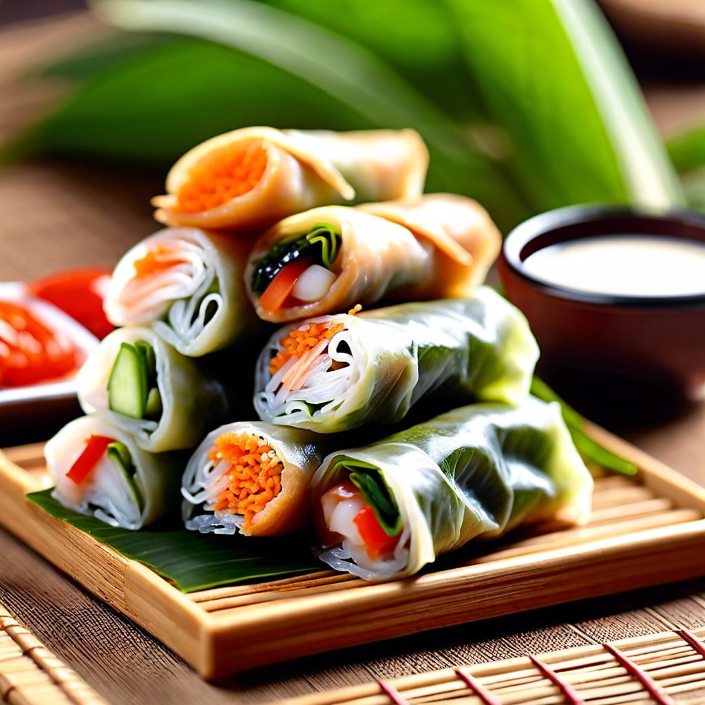 mini vegetable spring rolls