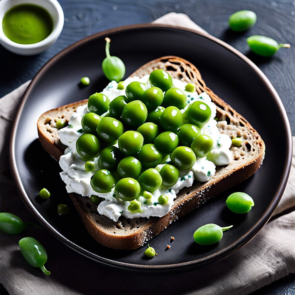 minty pea amp cottage cheese toast minted peas over cottage cheese on rye