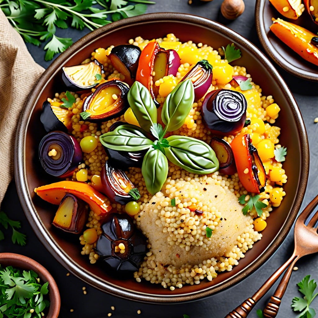 moroccan couscous with roasted vegetables