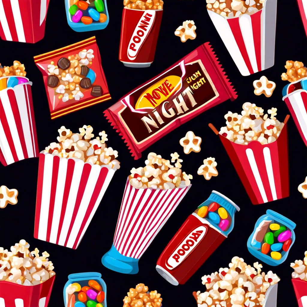 movie night basket popcorn candy and soda