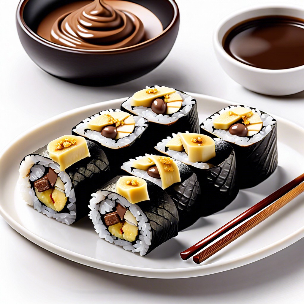 nutella and banana sushi rolls