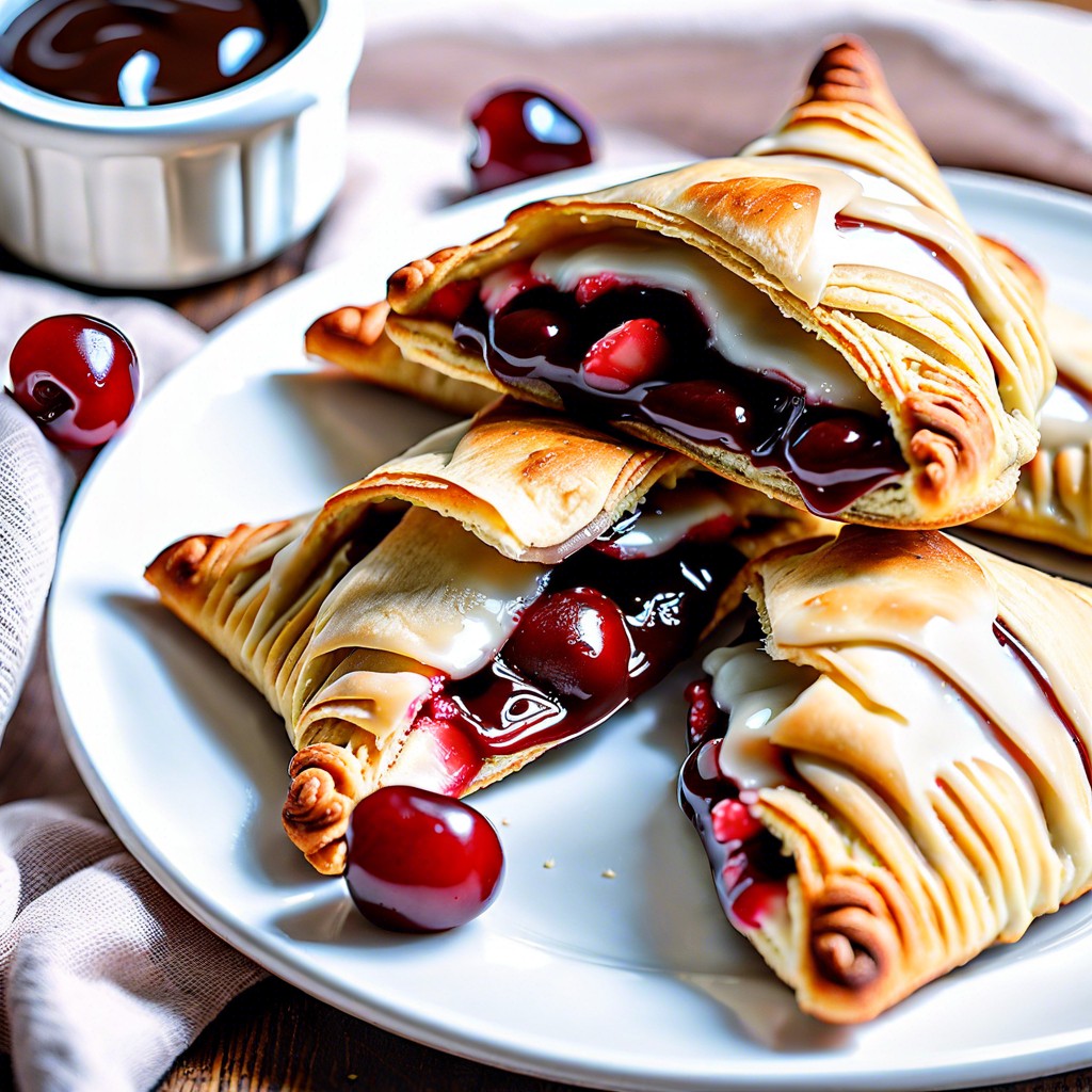 nutella and cherry turnovers