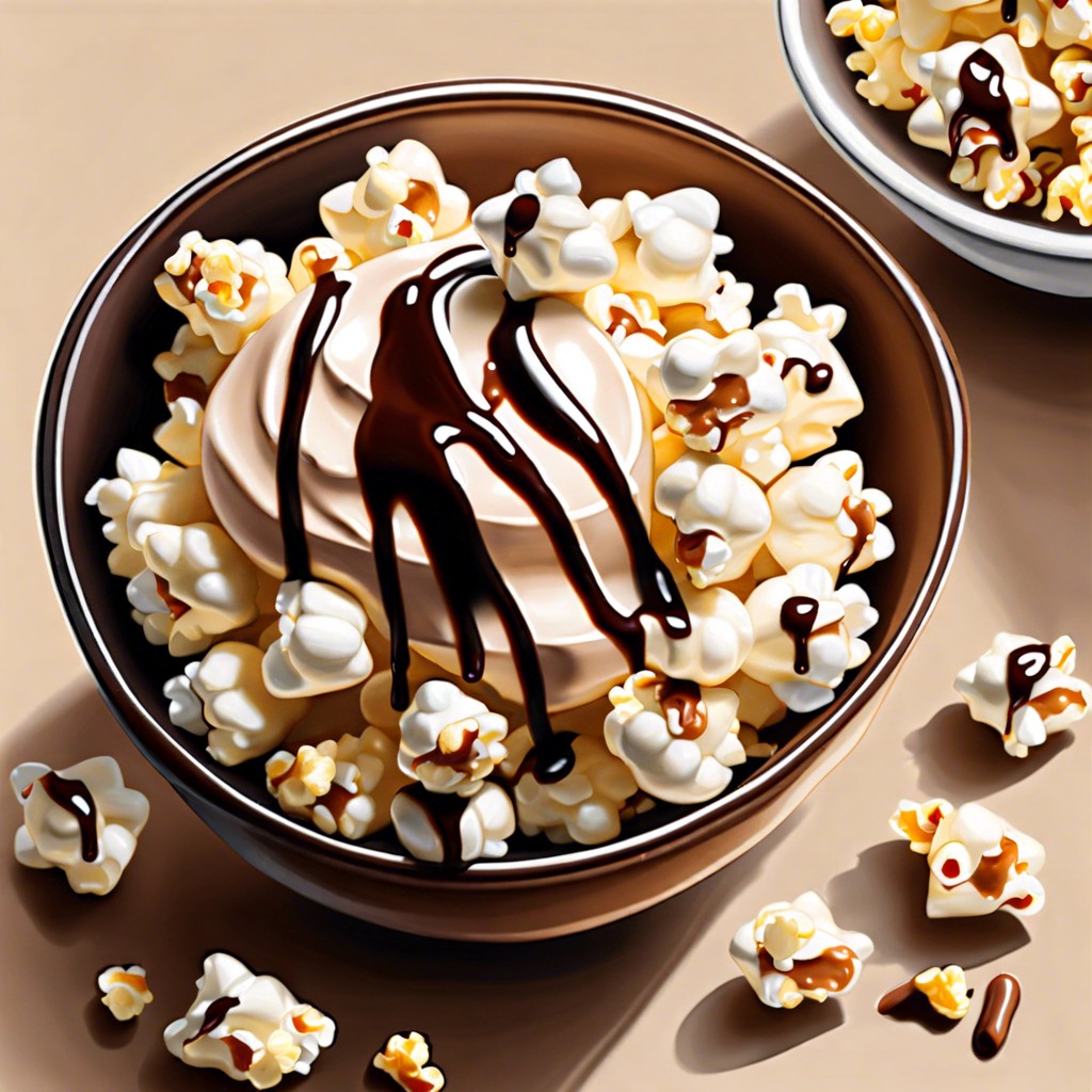 nutella drizzled popcorn