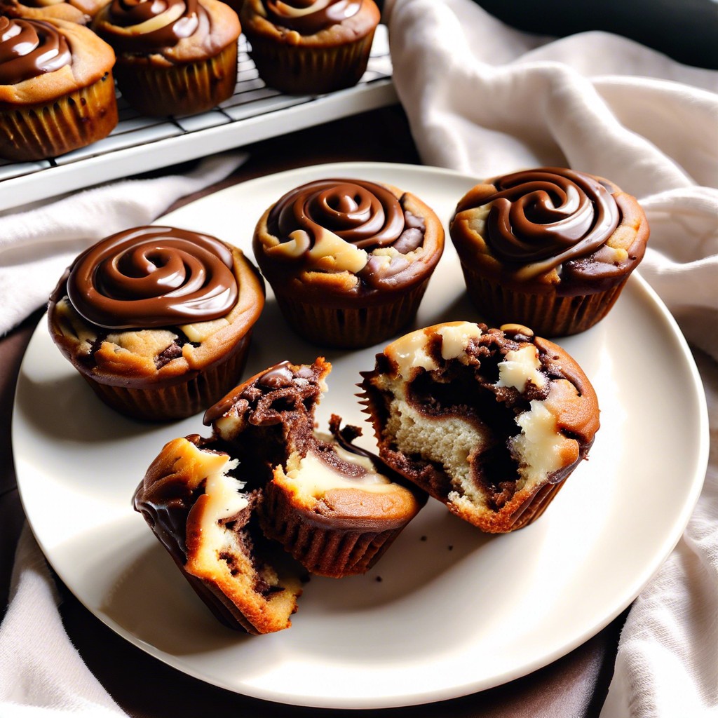 nutella swirl muffins