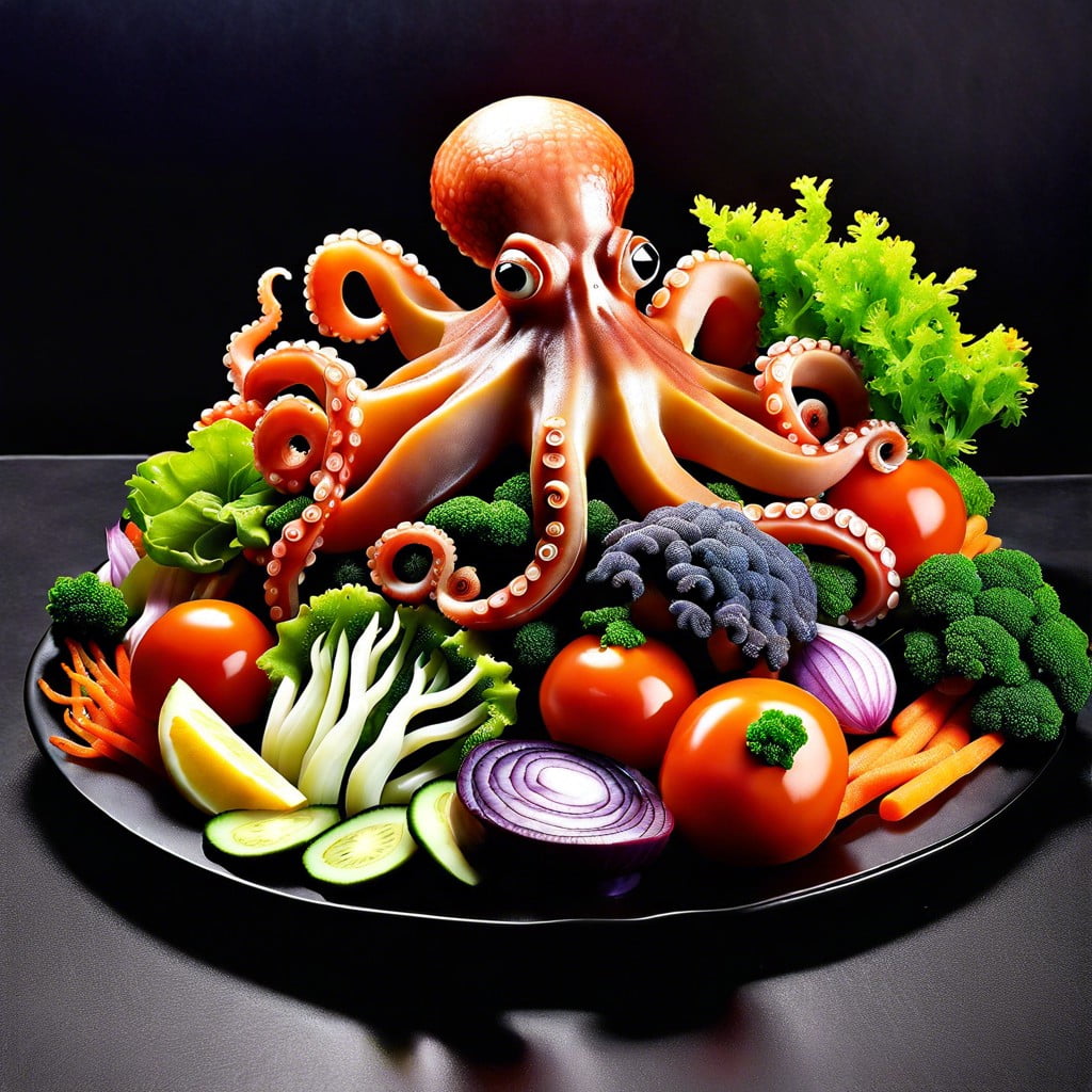 octopus veggie platter