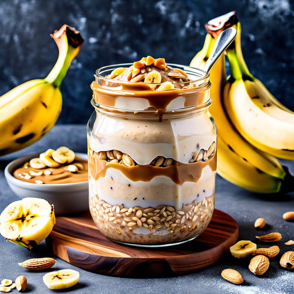 overnight oats with peanut butter and banana