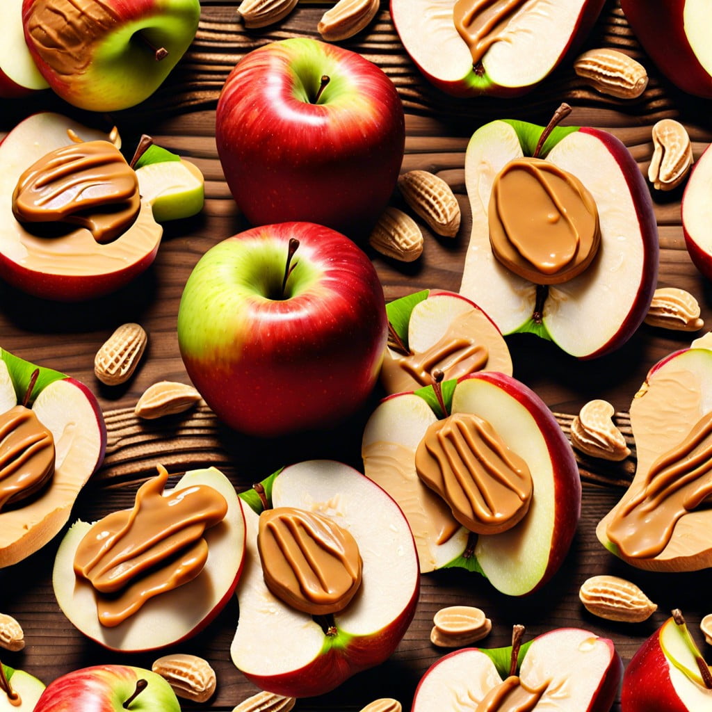 peanut butter and apple slices