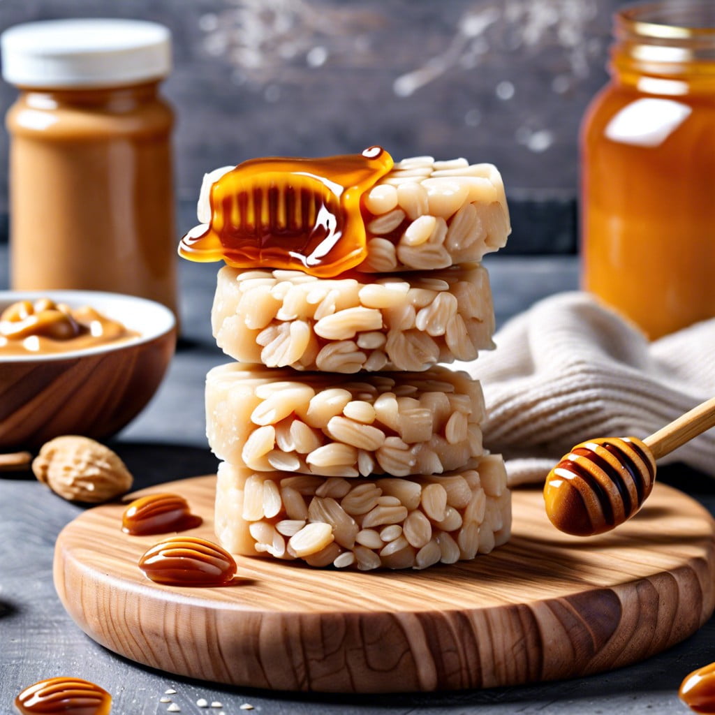 peanut butter honey rice cakes