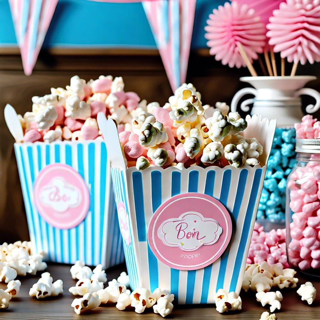 pink and blue popcorn