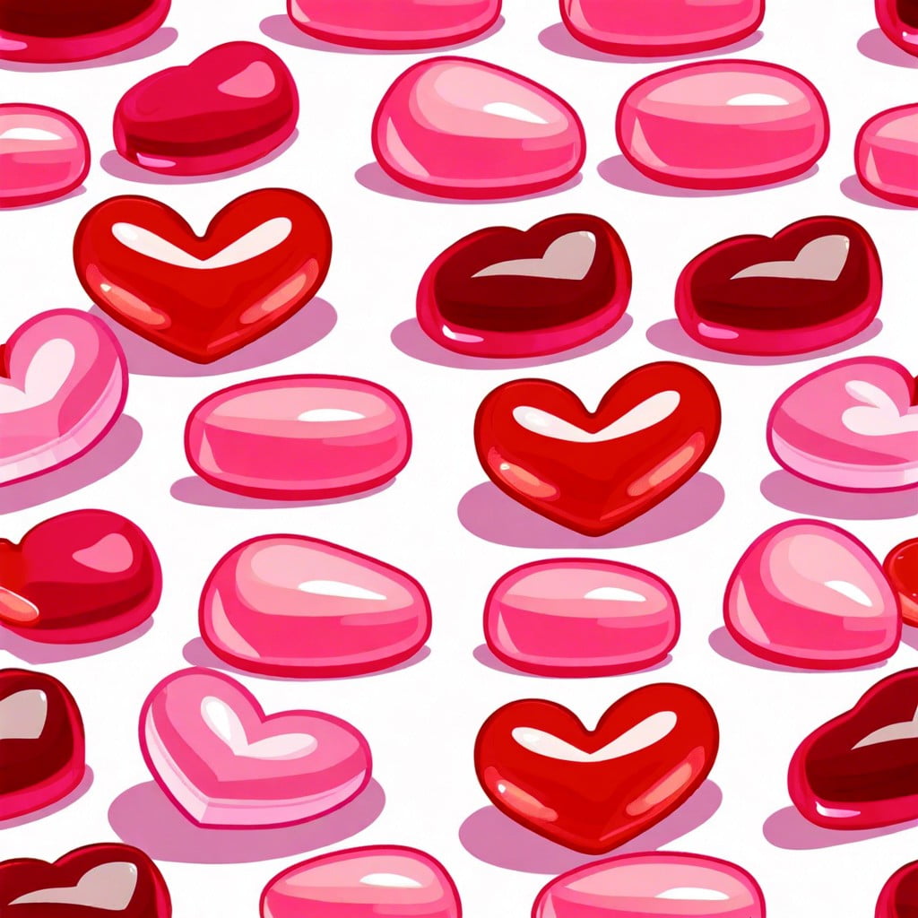 pink and red jelly bean mix