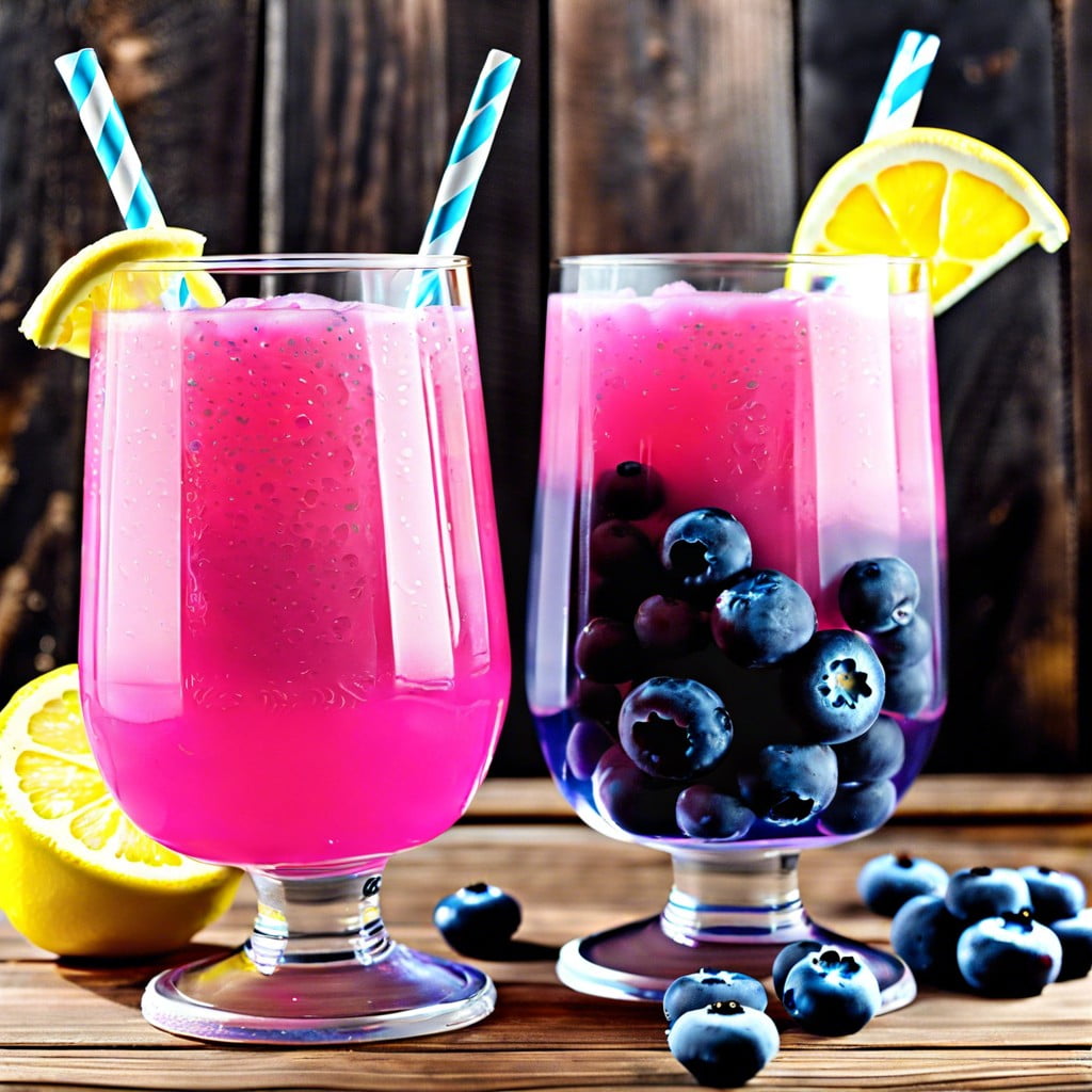 pink lemonade and blueberry punch
