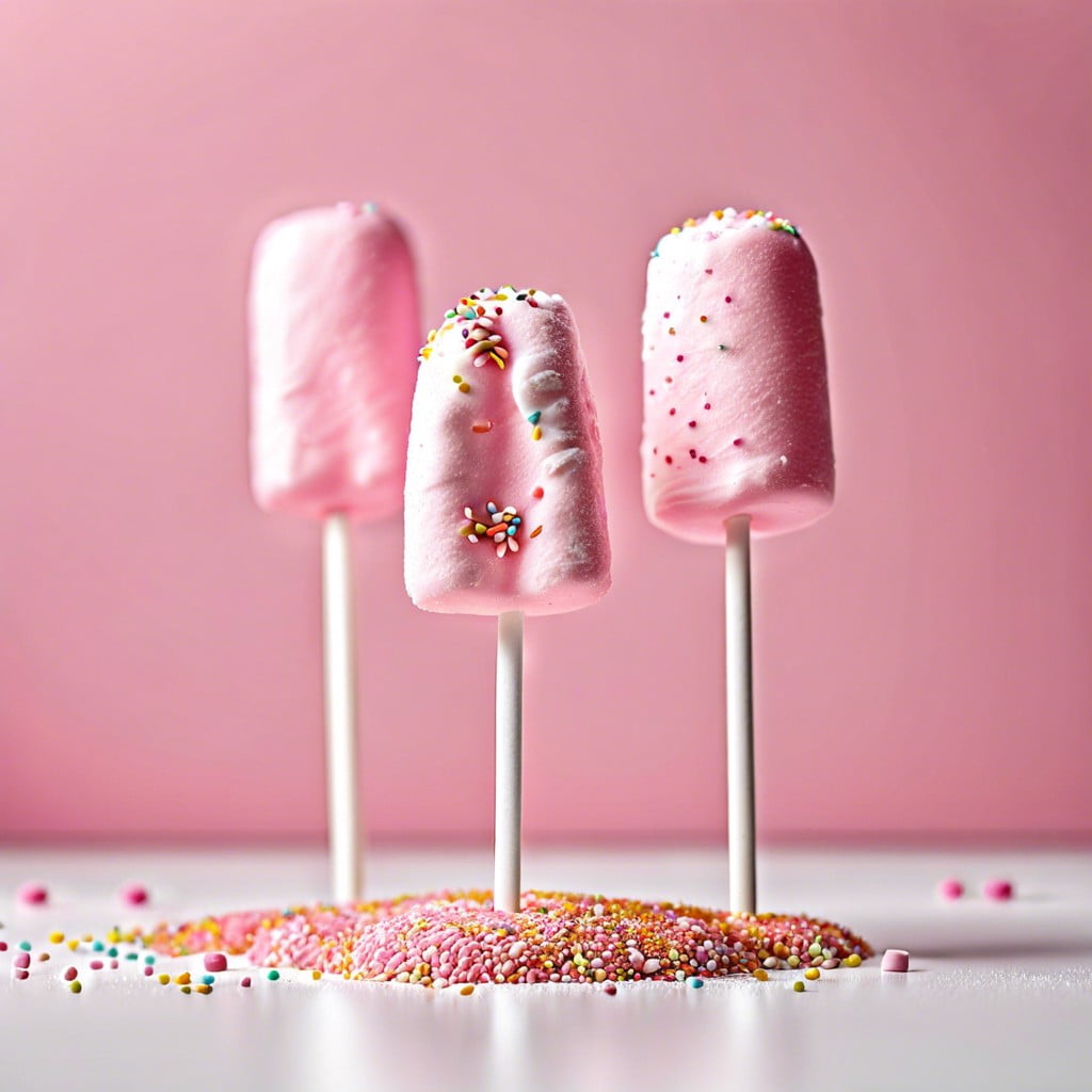pink marshmallow pops