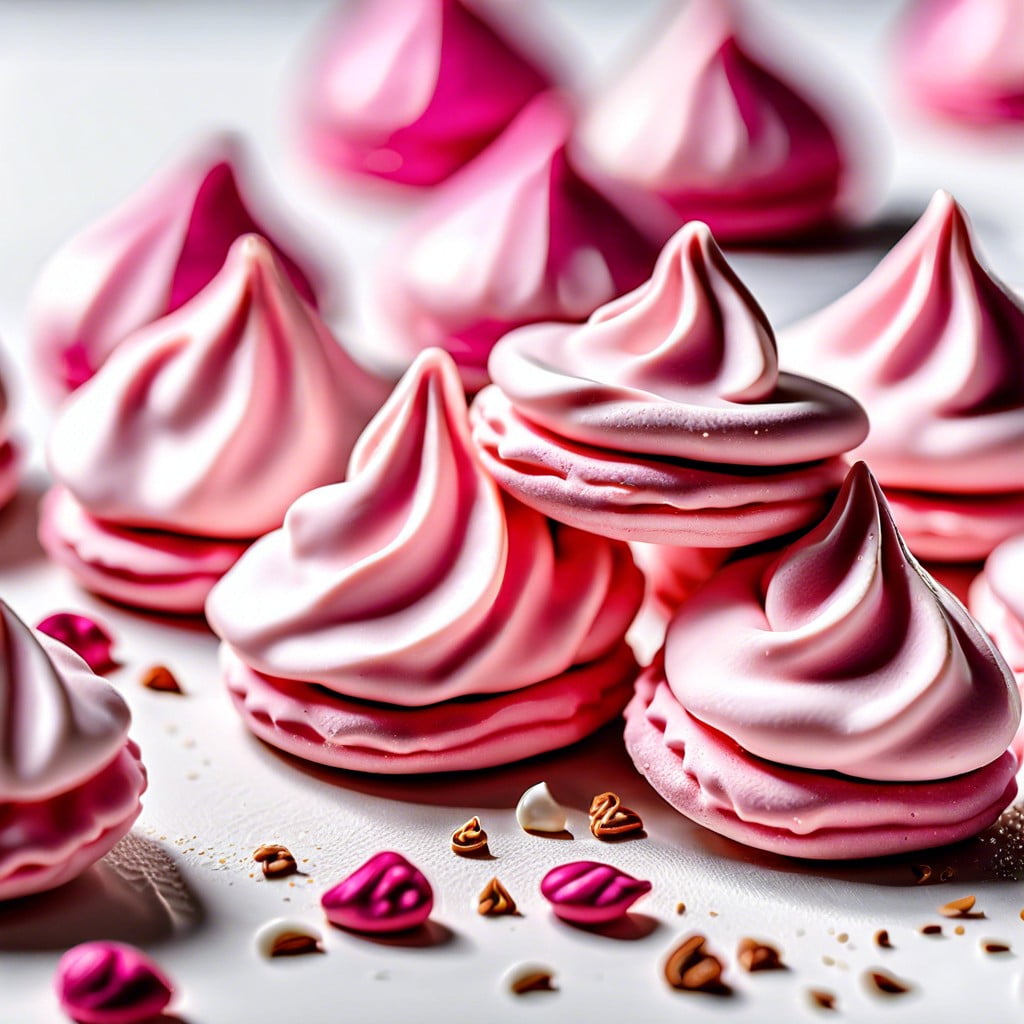 pink meringue cookies