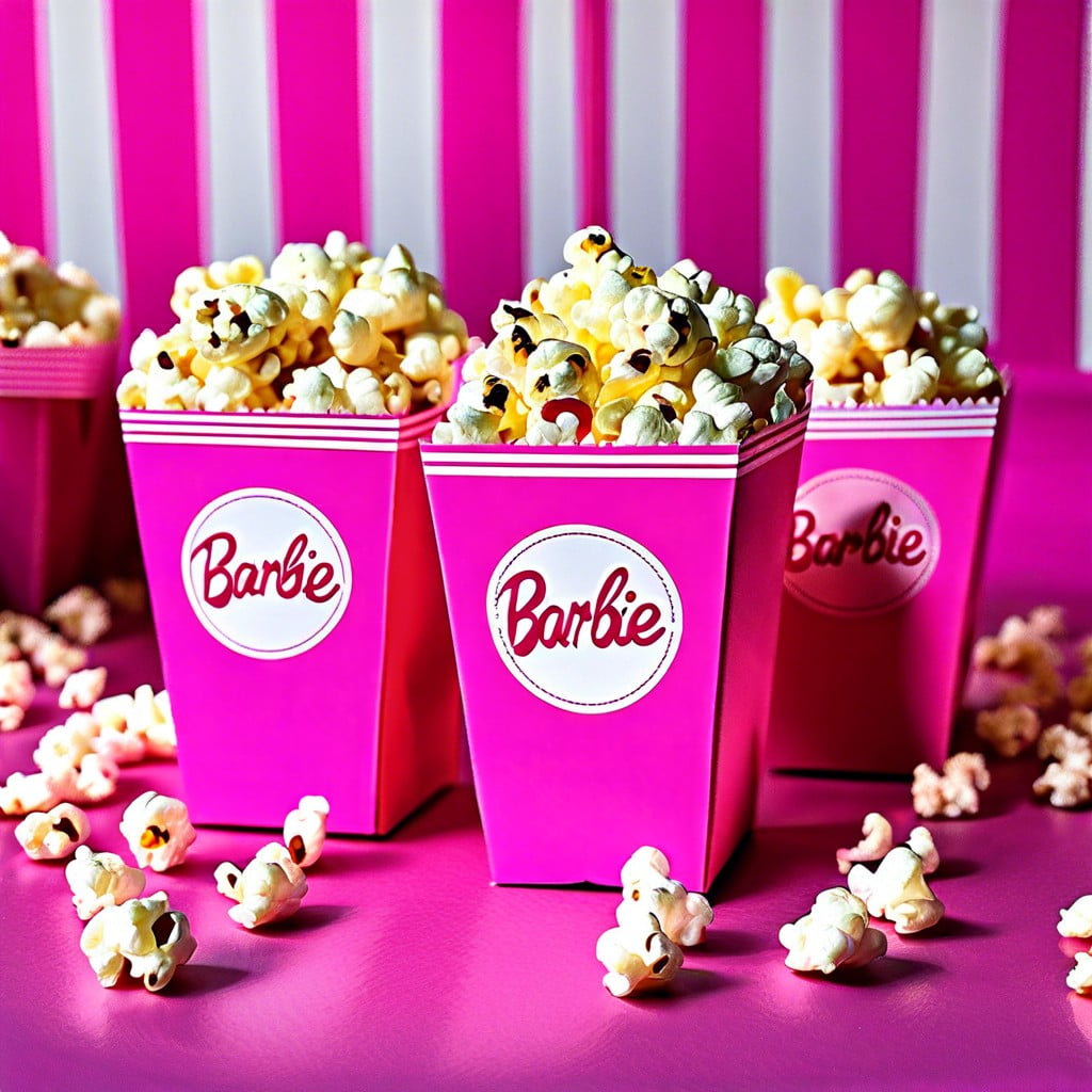 pink popcorn boxes