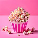 pink popcorn with white chocolate