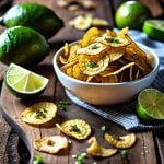 plantain chips with lime zest