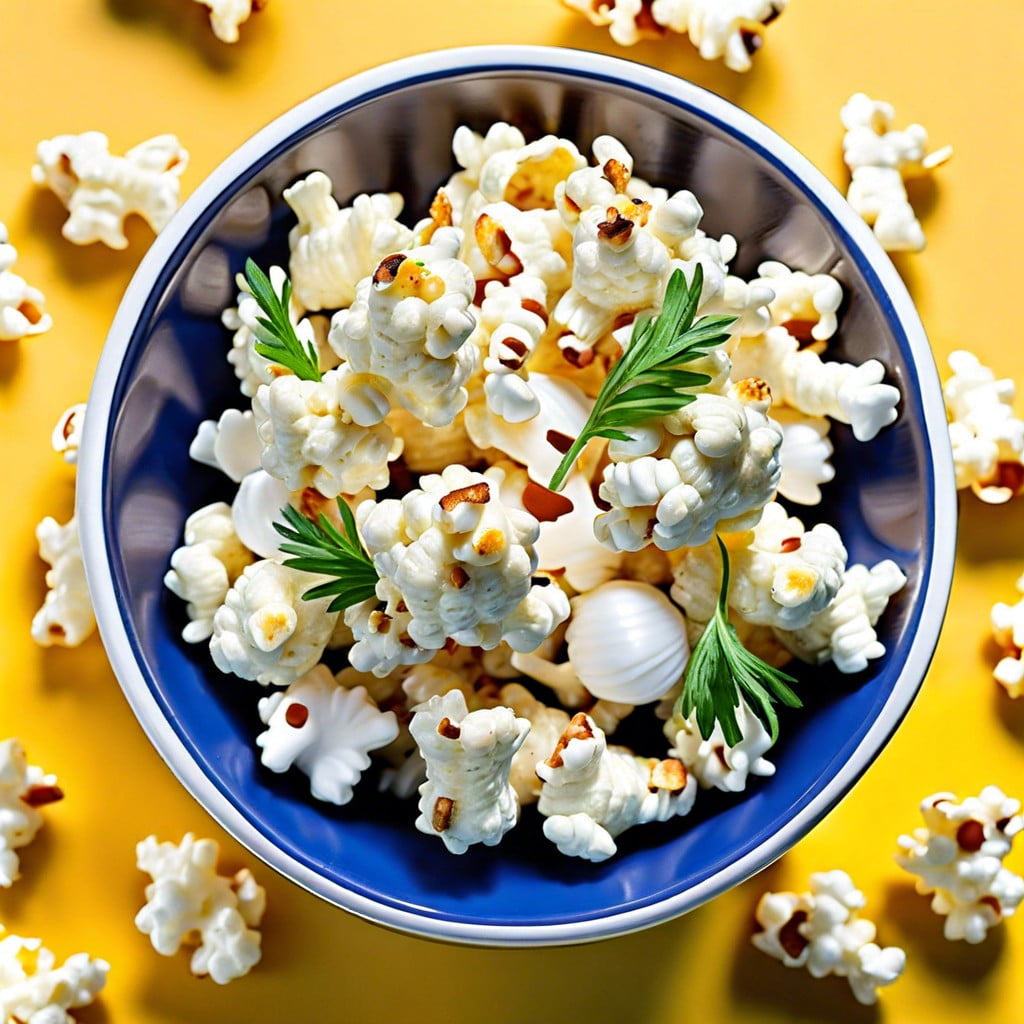 popcorn seasoned with parmesan and herbs
