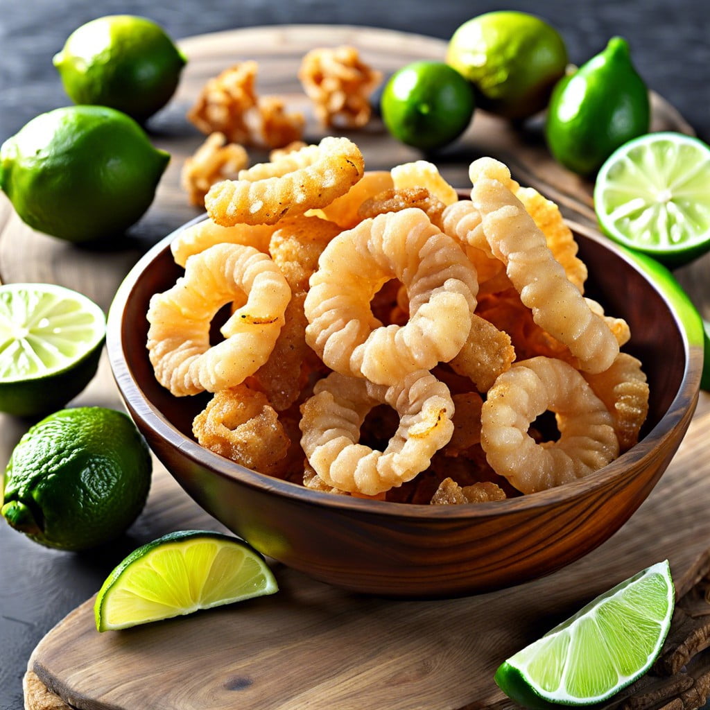 pork rinds with lime juice
