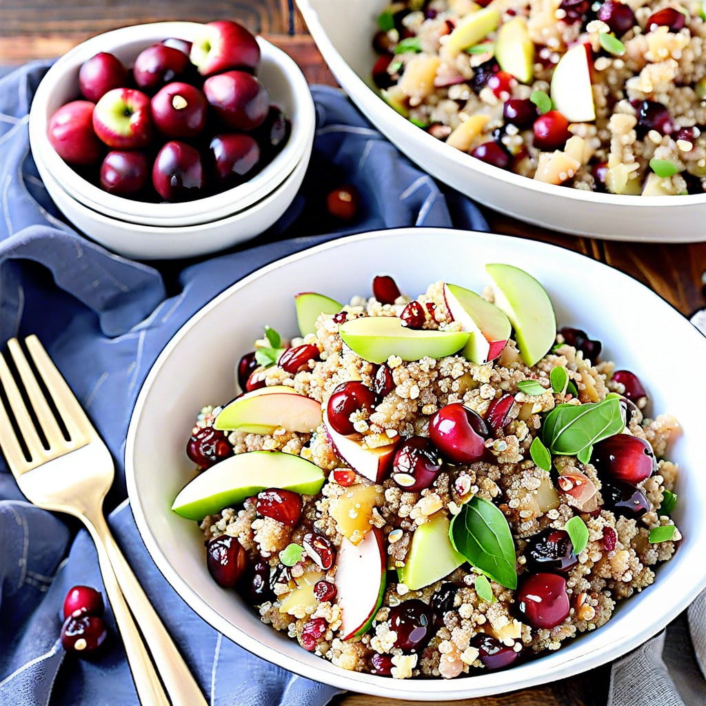 quinoa salad with apples and cranberries