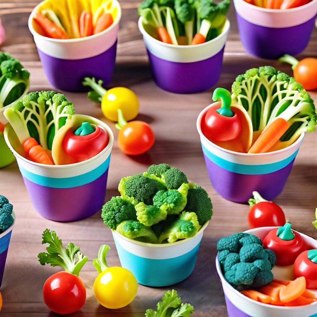 rainbow veggie cups