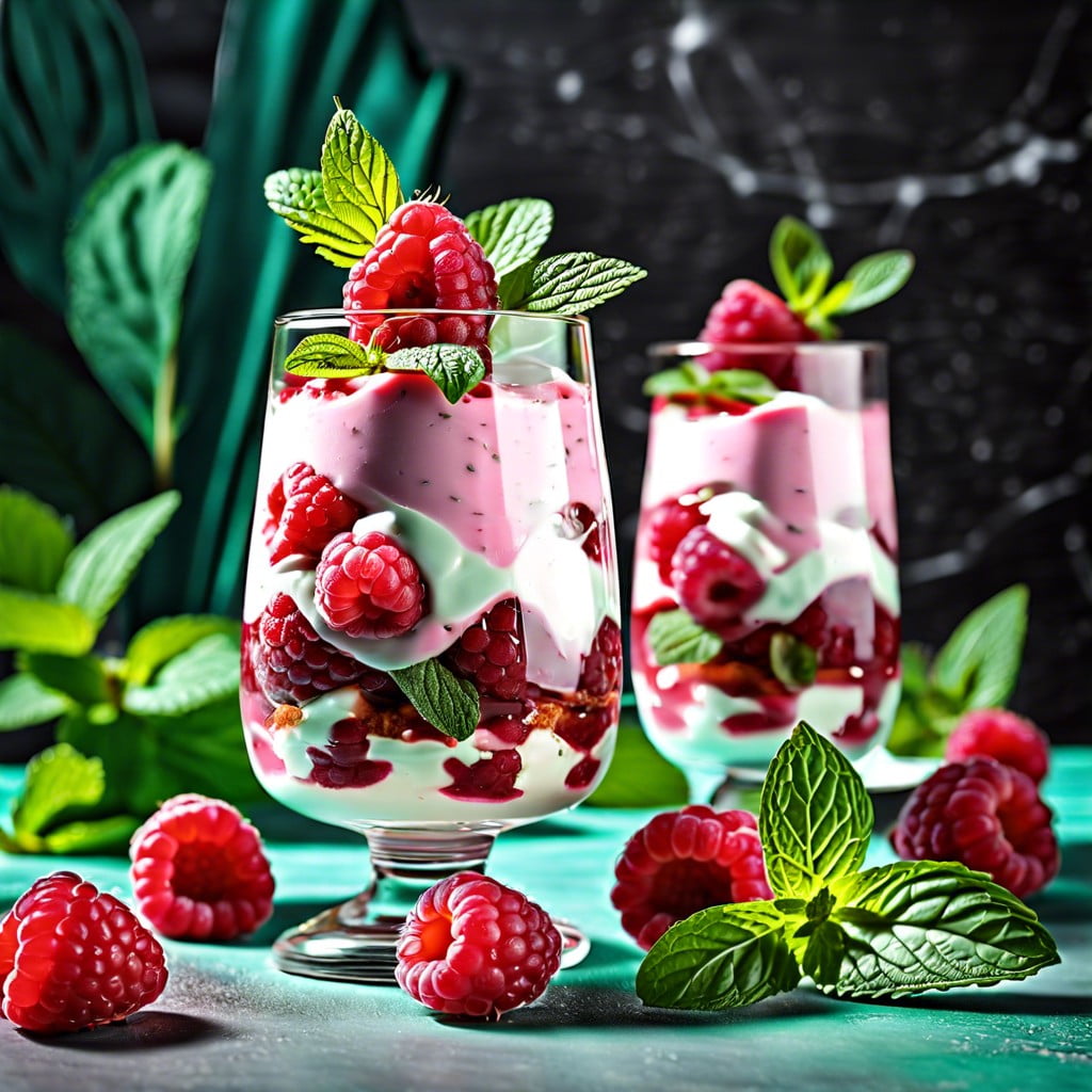 raspberry yogurt parfaits