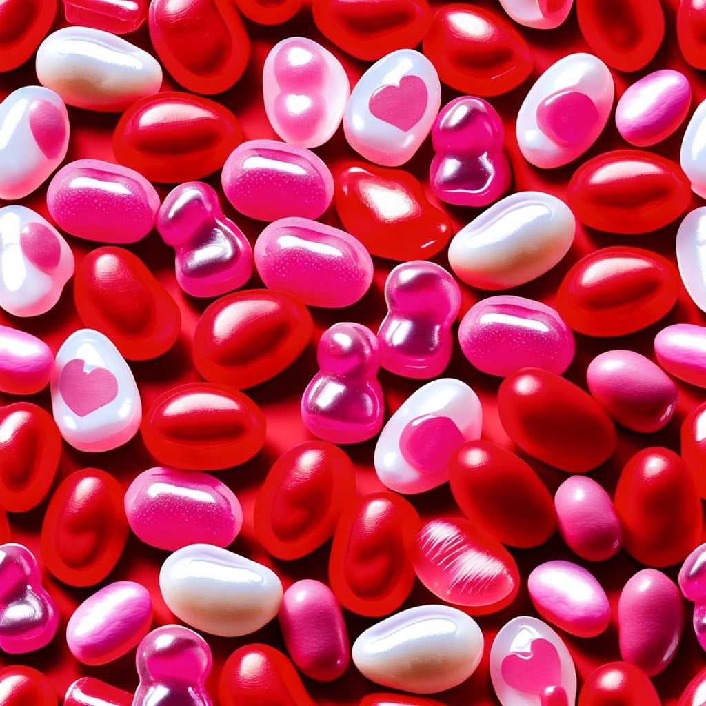 red and pink jelly bean mix