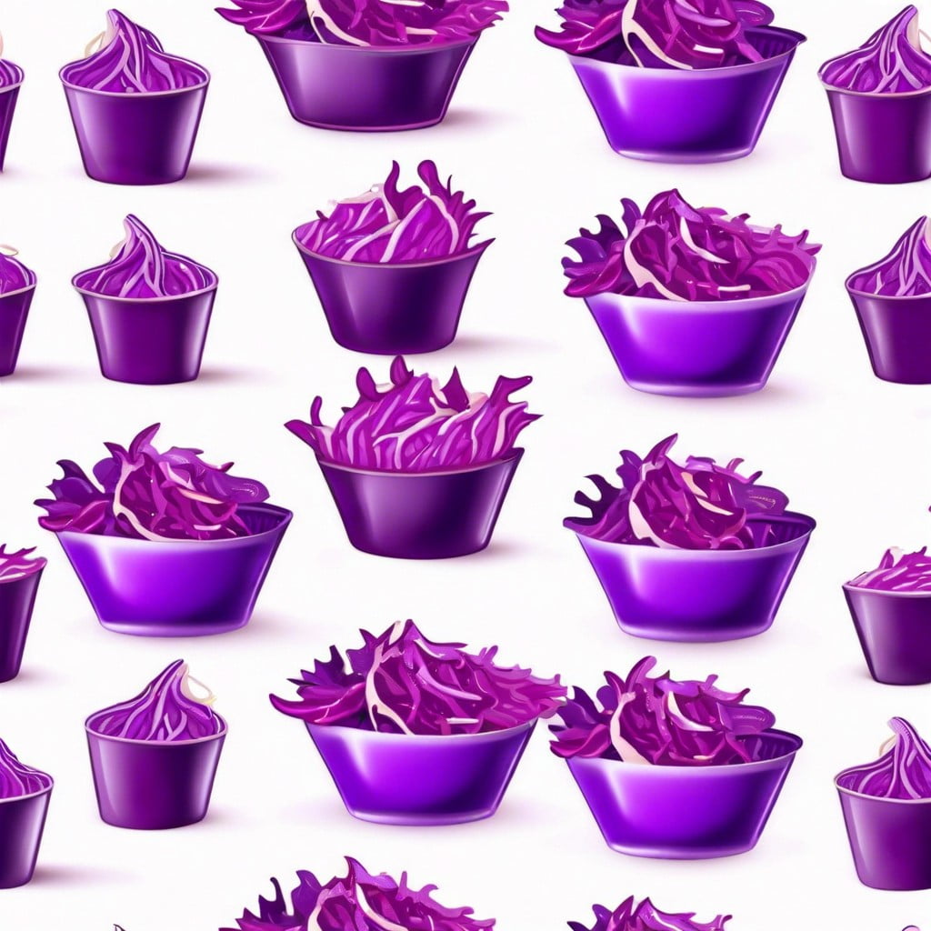 red cabbage slaw cups