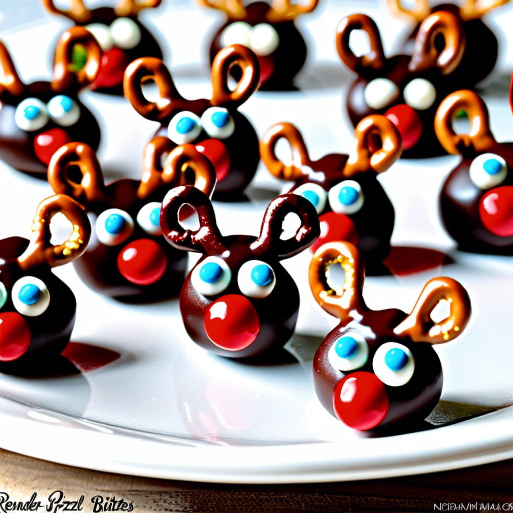 reindeer pretzel bites