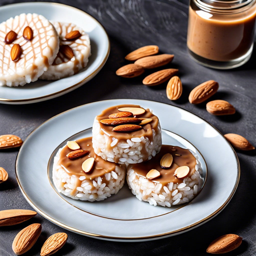 rice cakes with almond butter