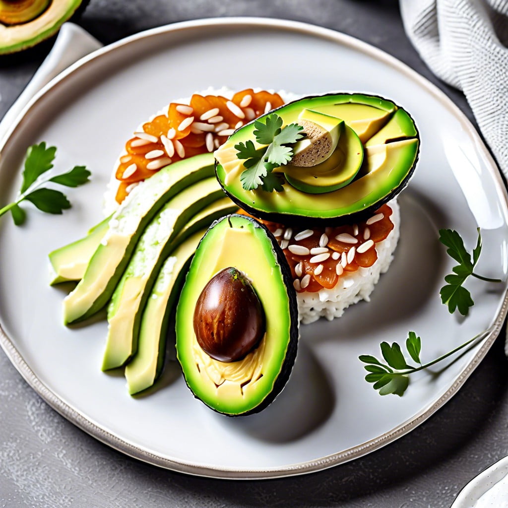 rice cakes with avocado