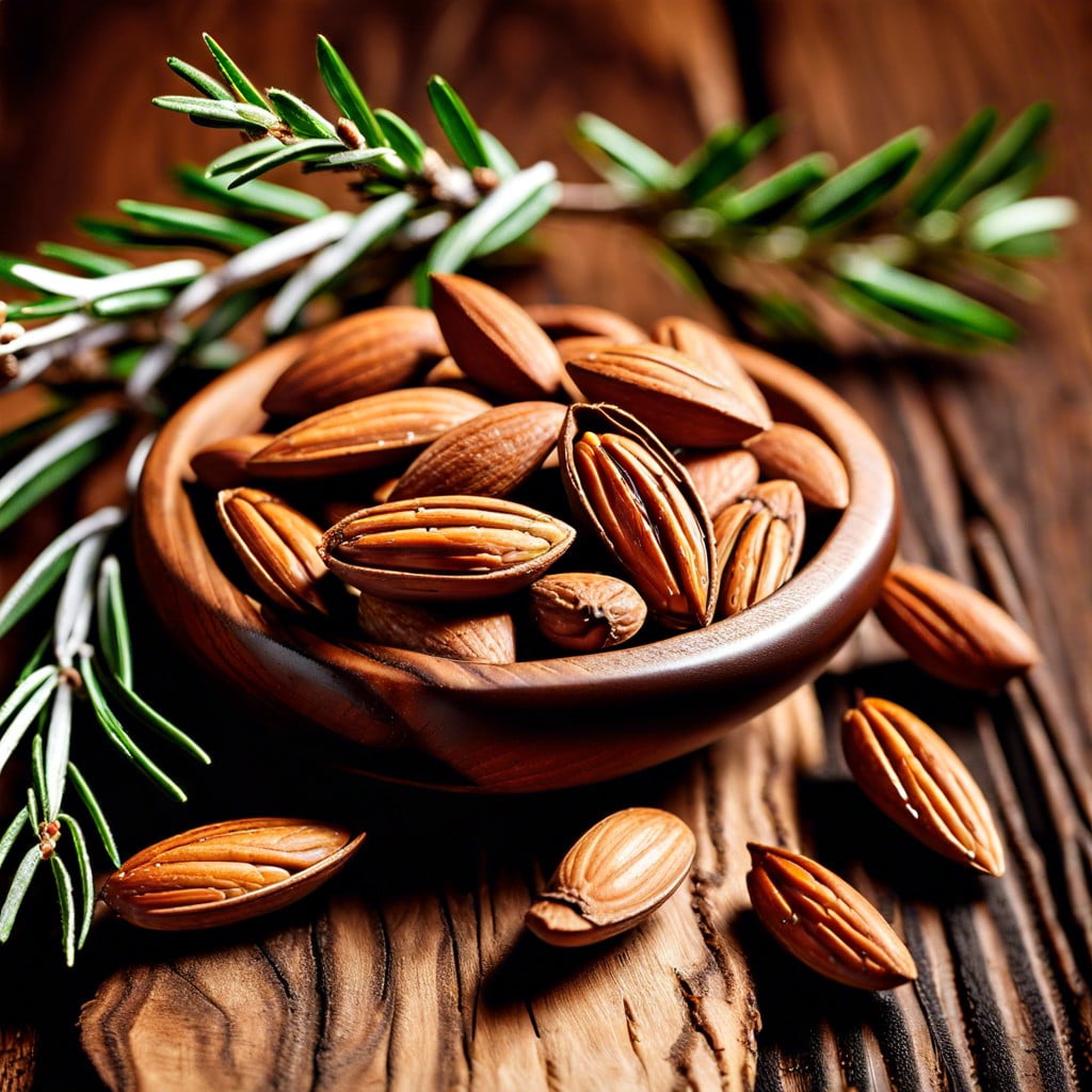 roasted almonds with rosemary