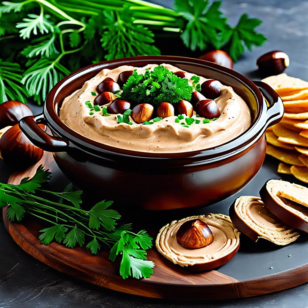 roasted chestnut hummus dip