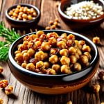 roasted chickpeas with garlic and cumin