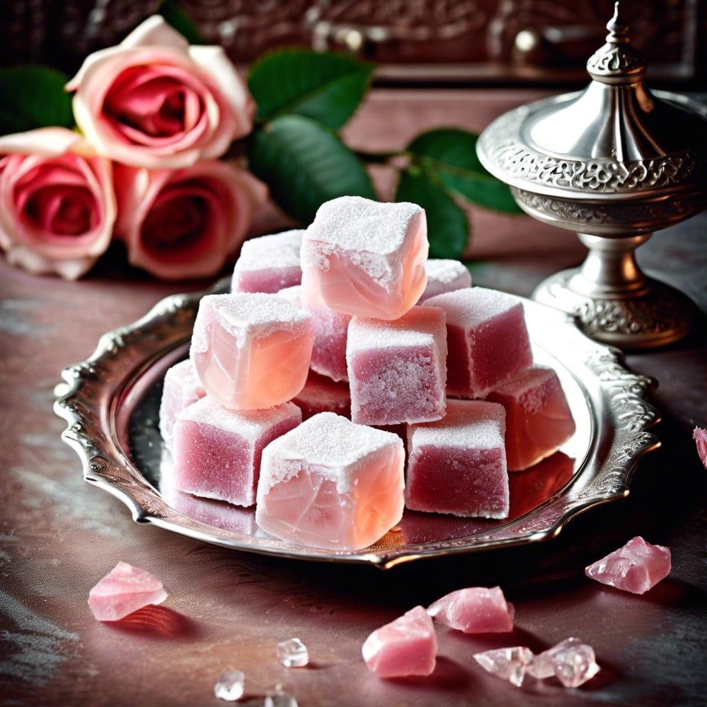 rose flavored turkish delight