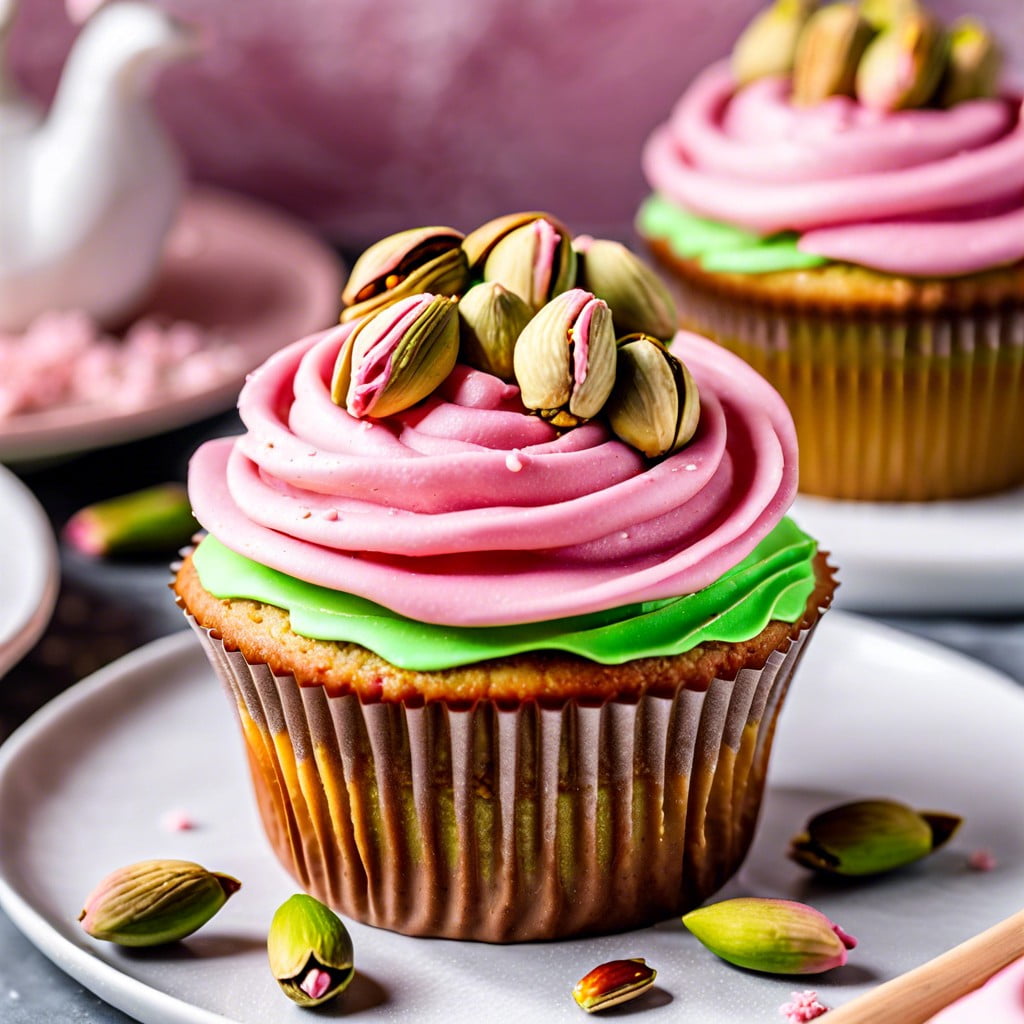 rosewater pistachio cupcakes